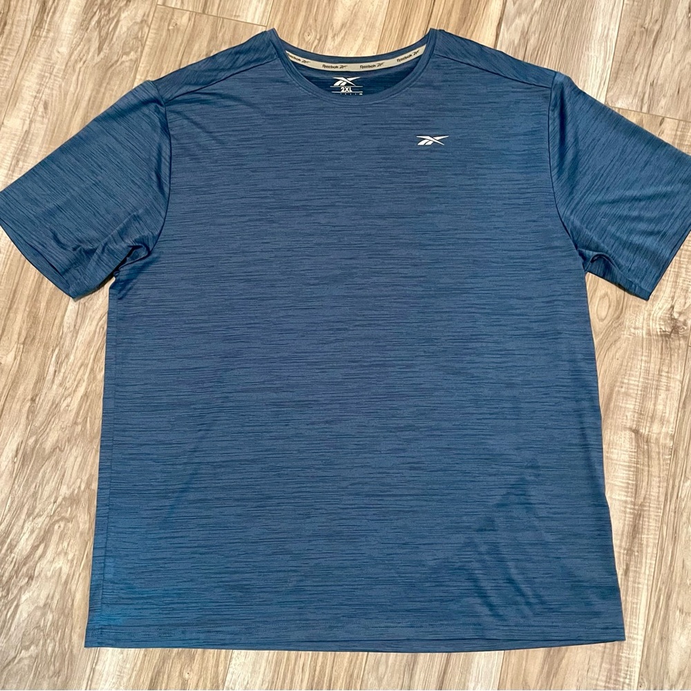 Reebok Men's Cool Active Moisture Wicking Navy Athletic Tee (2XL)
